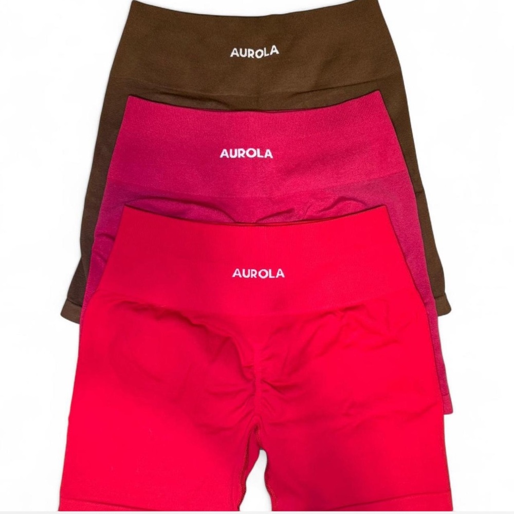 AUROLA Women's Athletic Shorts - Red, Pink, Brown